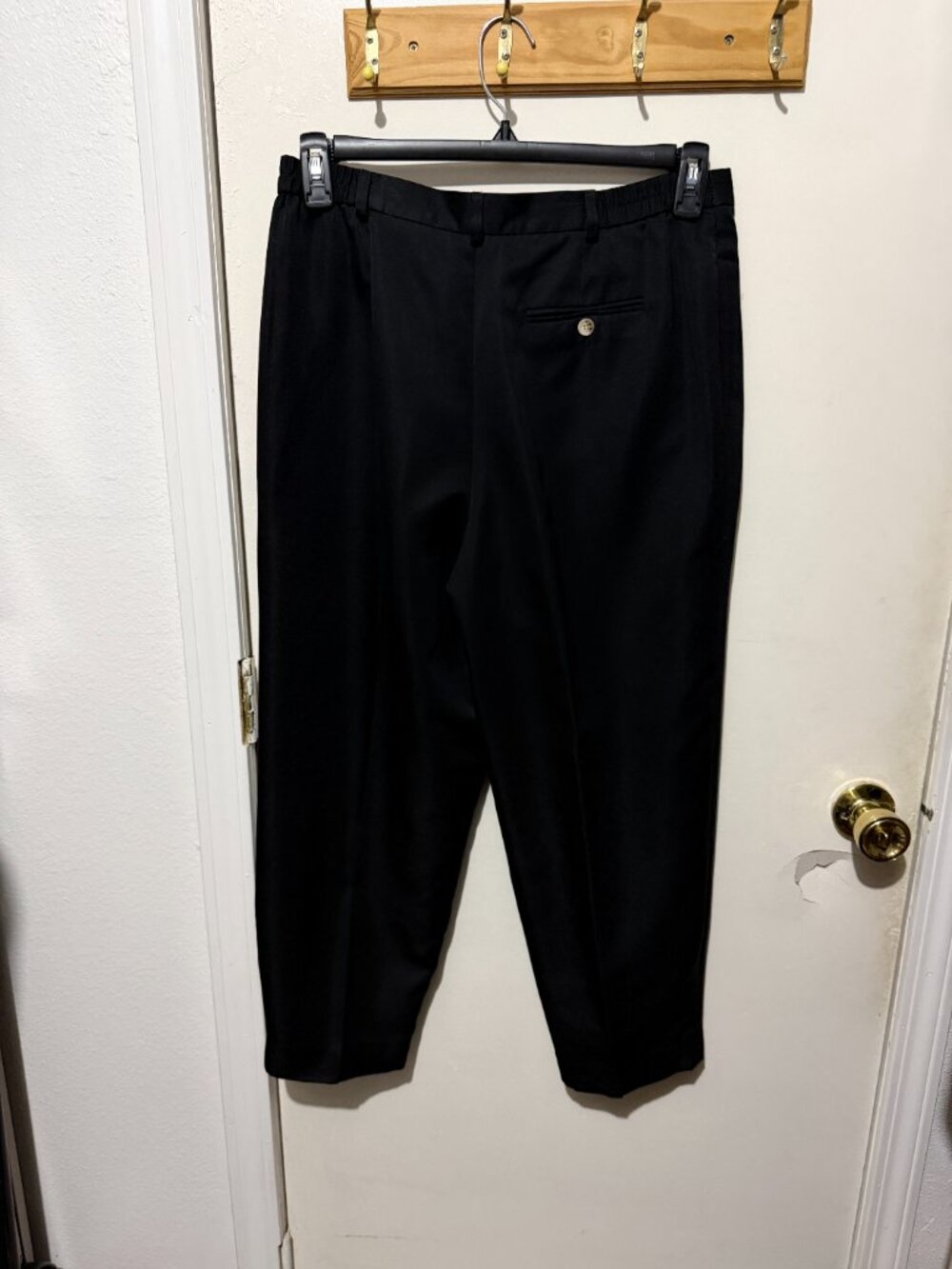 Talbots Petites Vintage Black Pleated High Waist Trousers Dress Pants - 12P - Picture 10 of 14